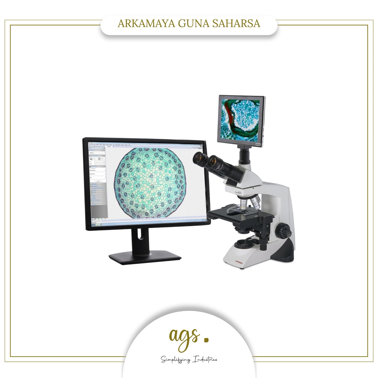 Trinocular Microscope with Camera