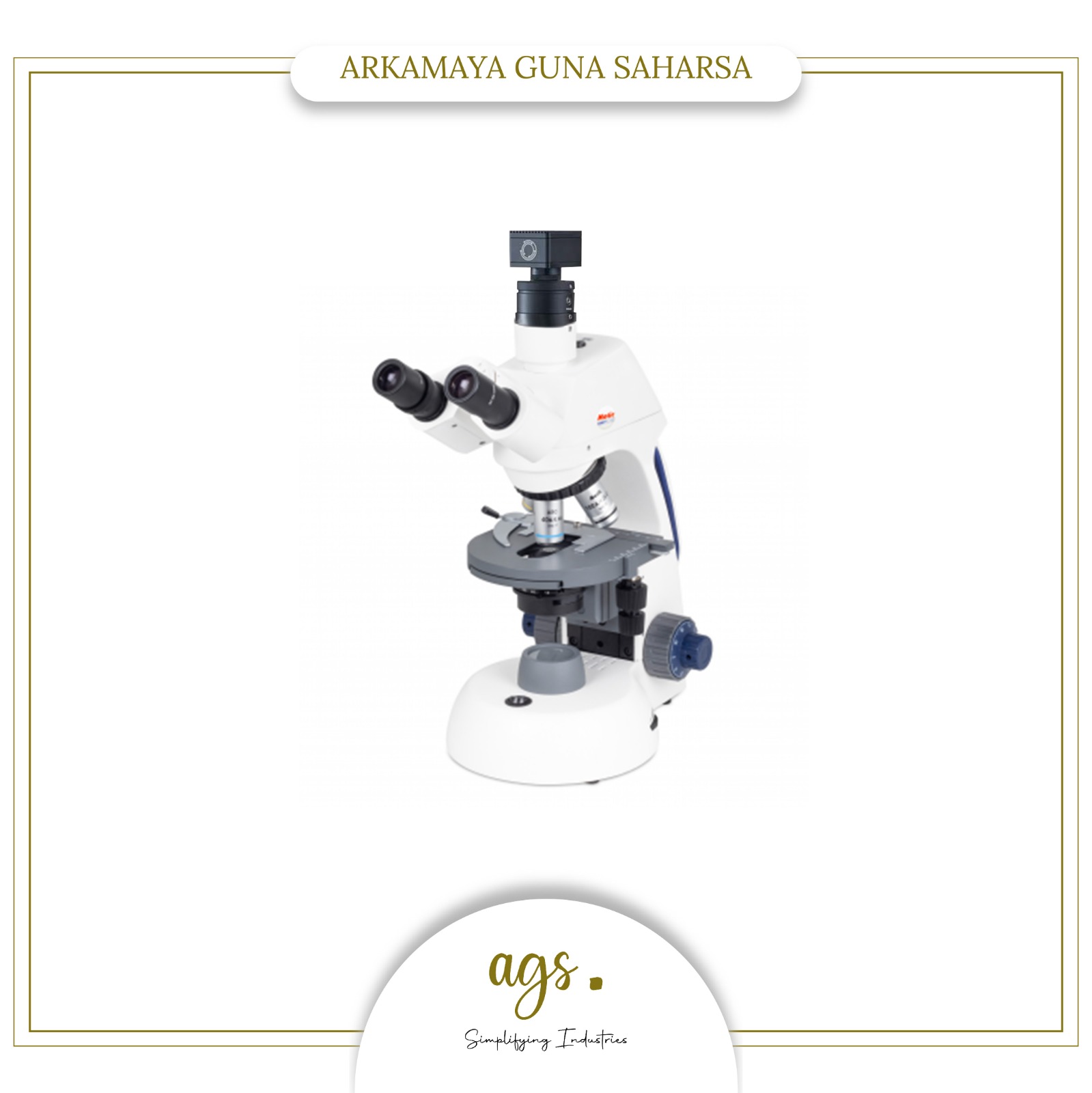 Trinocular Compound Microscope with Camera