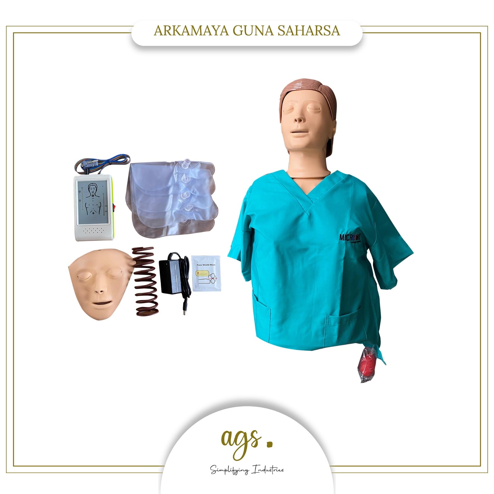 Microme Manikin CPR Setengah Badan dengan Smart Display